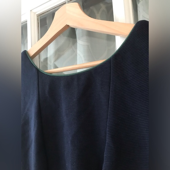 Boden US size 4P textured dress - pink and green banding at waist, bottom hem - Picture 9 of 16